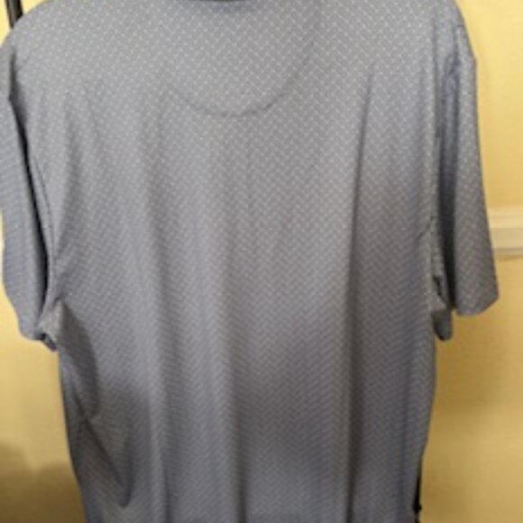 Penguin Heritage Herringbone Print Golf Polo × 1 Black Iris / L NWT - Picture 4 of 5